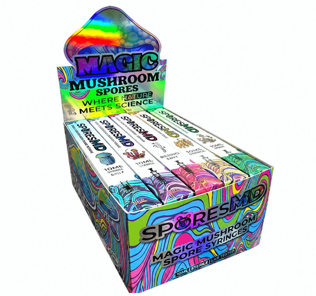Spores Syringe Display 20 count