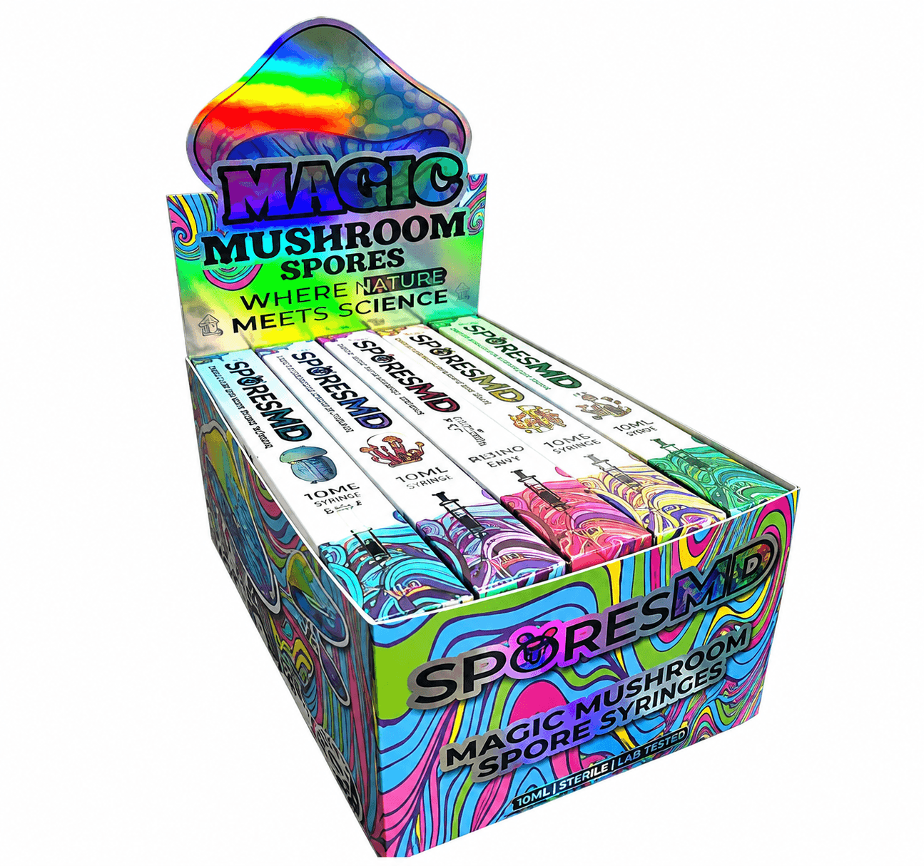 Spores Syringe Display Spores Syringe Display 20 count