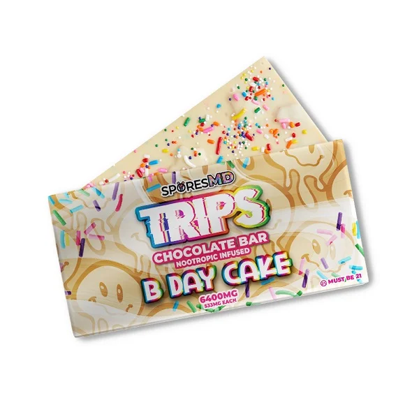 SporesMD Chocolate Bar Nootropic Infused 6400mg - B Day Cake