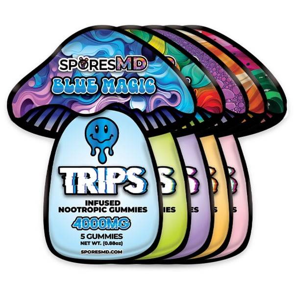 SporesMD Trips Nootropics Gummies 5 Counts - 5 Flavors
