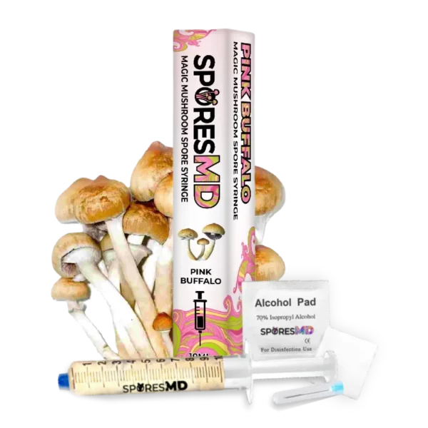 pink buffalo spores syringe - 10ml