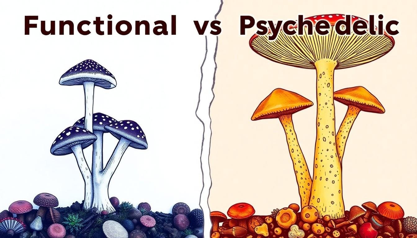 Functional vs Psychedelic Mushrooms: 7 Key Differences You Need to Know