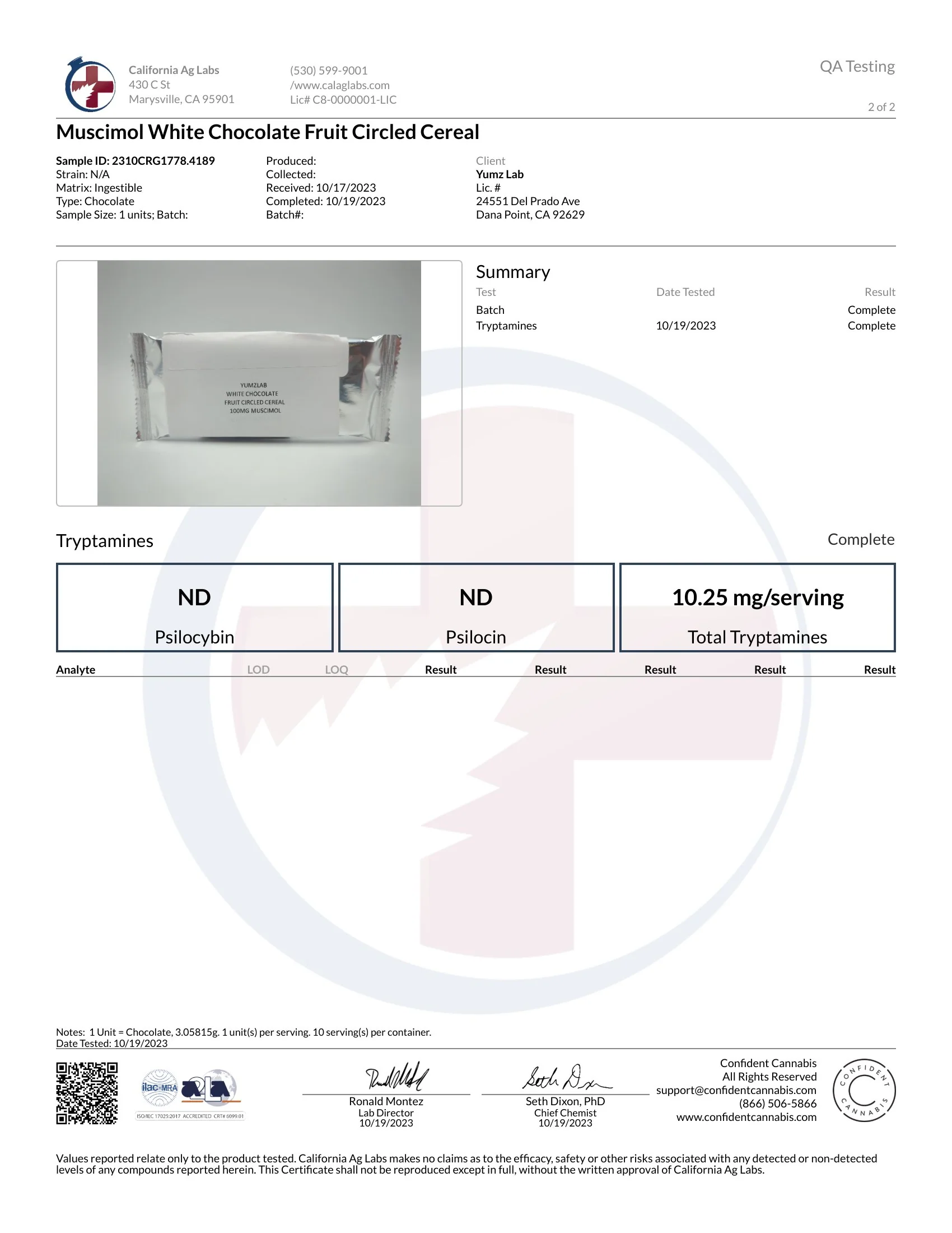 Yumz_Lab_-_Muscimol_White_Chocolate_Fruit_Circled_Cereal_COA_Certificate_Of_Analysis-2